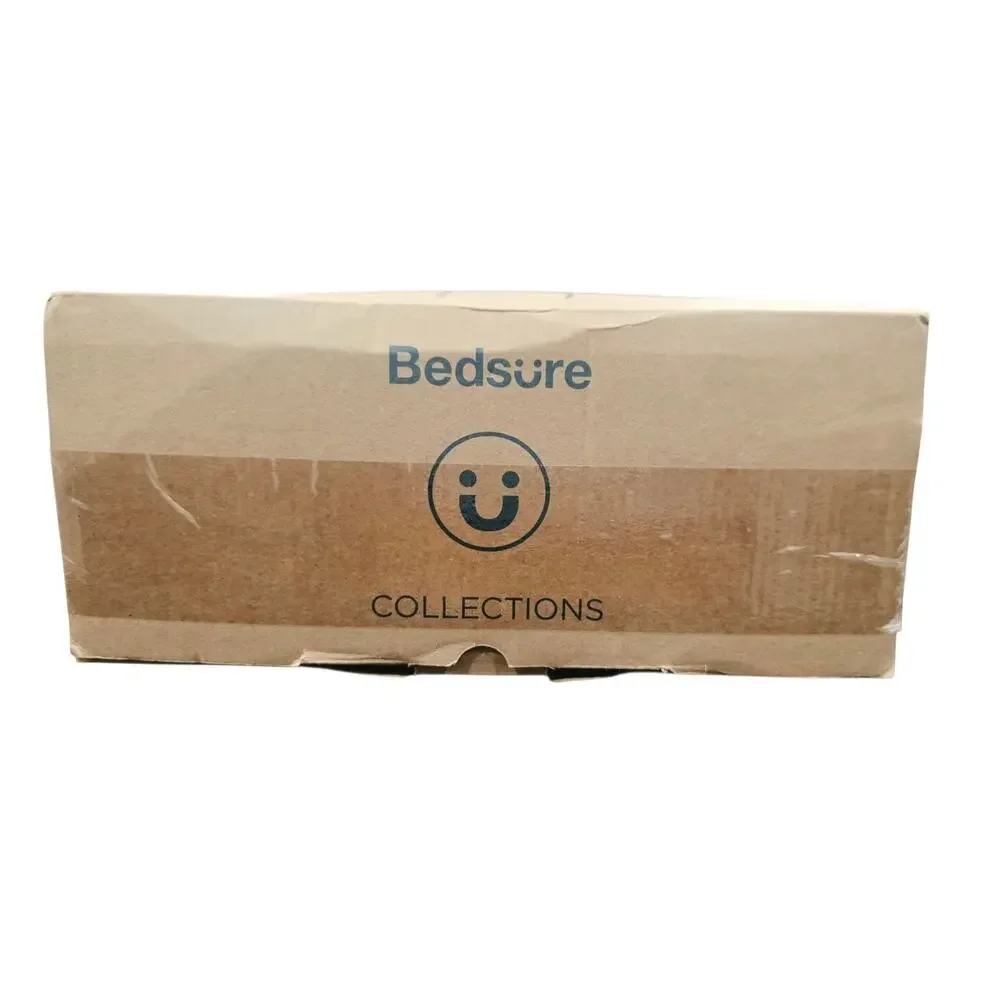 Bedsure Twin XL Comforter Set Beige Pinch Pleat 5pc Dorm Bed in a Bag NEW